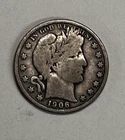 1906-S Good VG+ Liberty Barber Silver Half Dollar 50c San Francisco