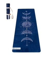 Yoga Mat With Strap 5mm Non Slip Suede  TPE - Blue Eco-Friendly Fitness  Ex...