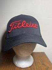 Titleist FJ ProV1 Golf Hat Fitted Small Medium Black Red Embroidered Logos Cap