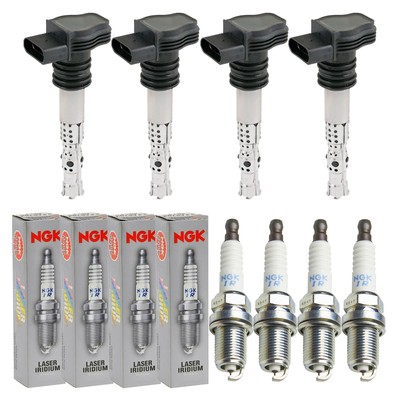 4x Oyodo Zündspule +4x NGK Zündkerze Laser Iridium für Mazda 3 BL 2.0 MZR BK