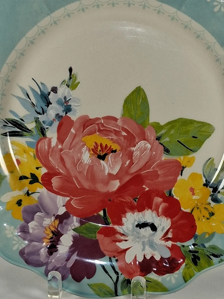 LA MUJER PIONERA DULCE ROMANCE FLOR PLATO 11" DIÁMETRO Foto 2 de 4