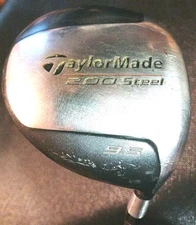TaylorMade Golf Club 200 Steel 9.5° Driver Factory Lite S-90 Graphite Stiff