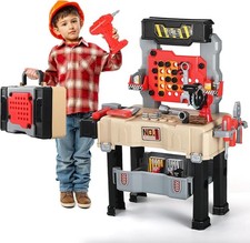 Kids Tool Bench - Power Tools Workshop-Kids Workbench, 65 Pcs Realistic Toy Tool