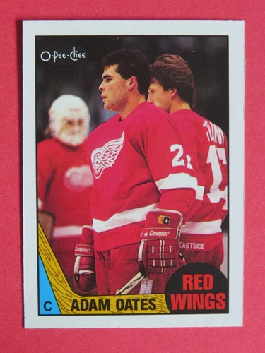 1987-88 OPC O-Pee-Chee Adam Oates RC # 123, Detroit Red Wings, Blues ExMt