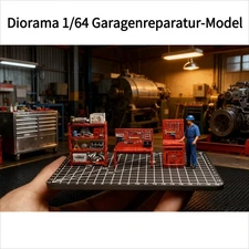 Diorama 1/64 Diecast Car Garage Repair Model Kit Workshop Scene Accessories Prop