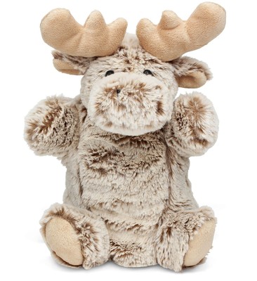 DolliBu Moose Plush Hand Puppet For Kids - Soft Plush Stuffed Animal Hand Pup...