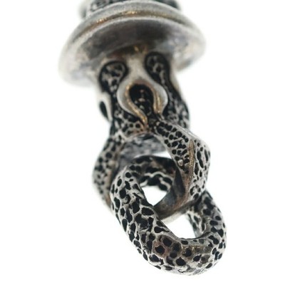 Starlingear Micro Dante Flaming Skull Sterling Silver 925 Pendant