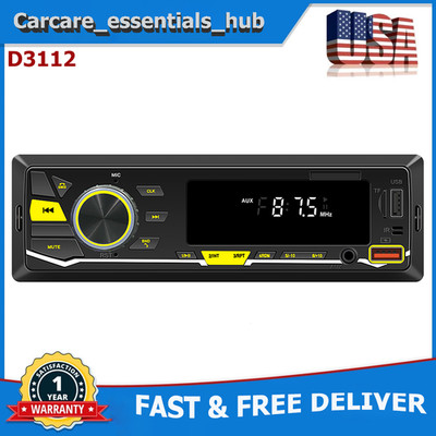 Bluetooth Car Stereo Audio In-Dash FM Aux Input Receiver USB MP3 Radio Player SD