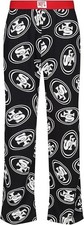 NFL 49ers Outline Logo Black Lounge Pants, Pyjama Bottoms