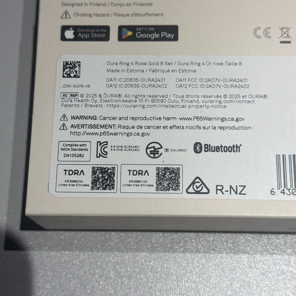 Oura Ring Gen 4 Size 8 Rose Gold - Image 3 of 3