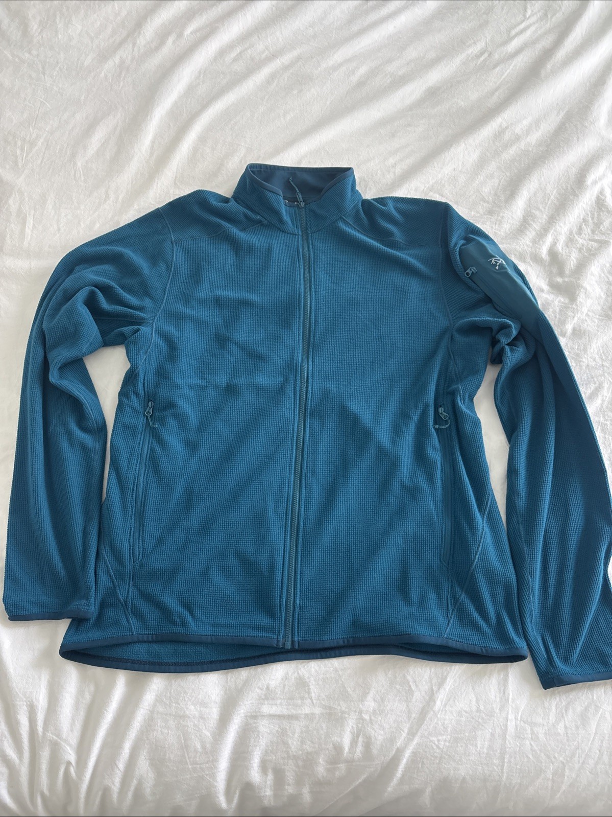 Arc’teryx Delta LT Jacket Mens M Teal Blue Full Zip Polartec Fleece Gorpcore