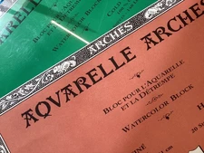 Lot Of 2 Blocks of Arches 14 1/8 x 20” Watercolor paper Retail $96.00 ea