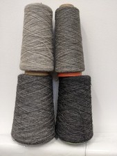 1kg Extra Fine Pure Wool 2 Ply Yarn, Greys Knitting Weaving Crochet NM 2/25 2/28