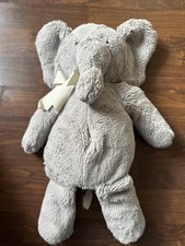 Pottery Barn Kids Plush Grey Elephant 28 Large Stuffed Animal with White Bow