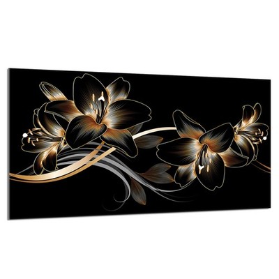 Glasschutzplatte für den Herd 90x52 Orchidea