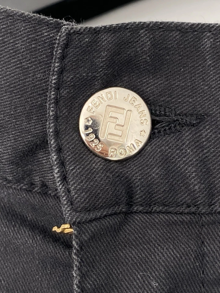Pantalones de mezclilla para hombre FENDI NEGROS M/en Italia EX CON Foto 2 de 4