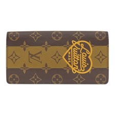 Louis Vuitton Monogram Stripes Portefeuille Brazza Long Wallet Canvas M81008