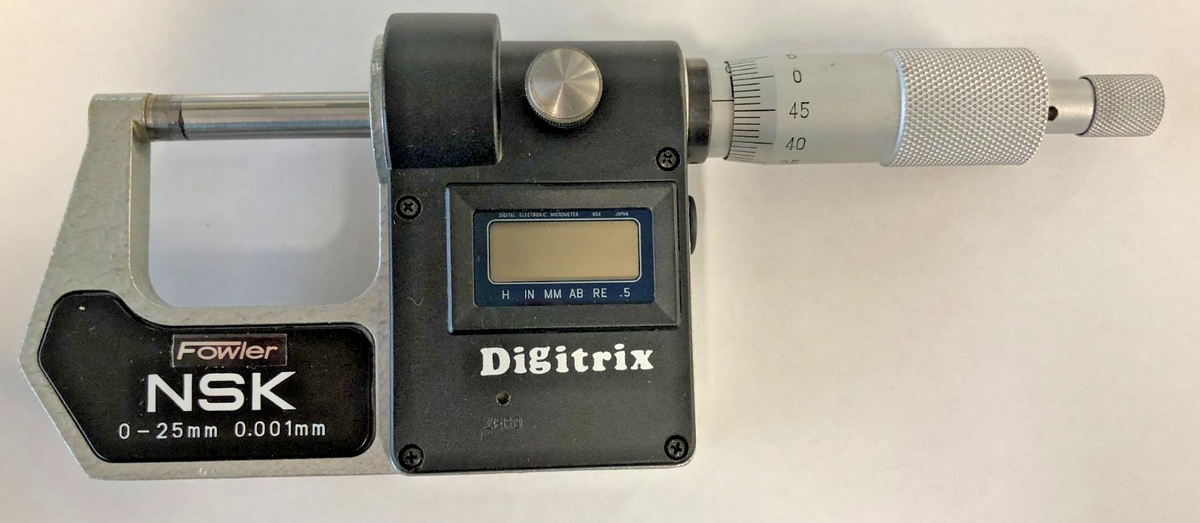 Micromètre Numérique Fowler & NSK Digitrix II 0-25 Mm - Très Bon état