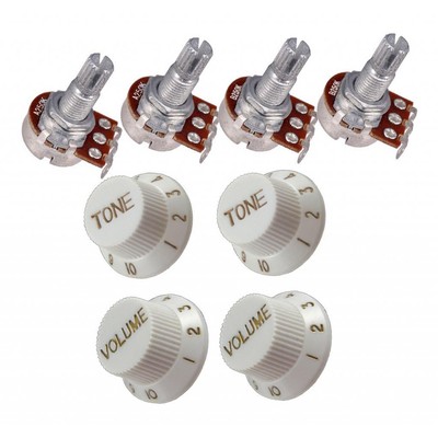 4 Stück Gitarrenpotentiometer Audio B 18 mm Ersatz & 4 Stück Gitarrenlautstärke