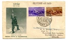 India 1953 Conquest of Mount Everest illustrated regd f.d.c. Bombay to London