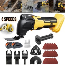 Cordless Oscillating Multi Tool with Accessories 6 Speeds 21V With 2 Battery