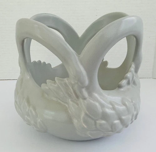 Royal Haeger 7” Pottery Swan Bowl Planter Pot