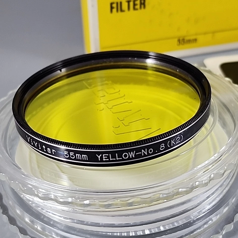 Vivitar Yellow No. 8 (K2) 55mm Lens Filter, Made in Japan, Yellow Filter - Image 2 of 3