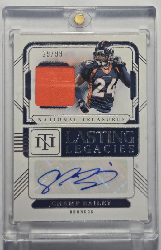 2024 PANINI NATIONAL TREASURES #LL-CBY CHAMP BAILEY LASTING LEGACIES PA 29/99