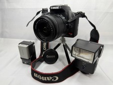 Canon EOS Rebel XS Black EFS 18-55mm Lens Kit W/ Vivitar Thyristor 2800- Black