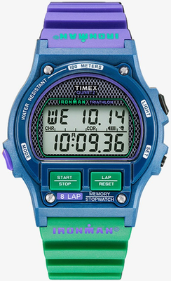 Timex Ironman 8-Lap B Reissue Green Purple Tartan Digital Acrylic