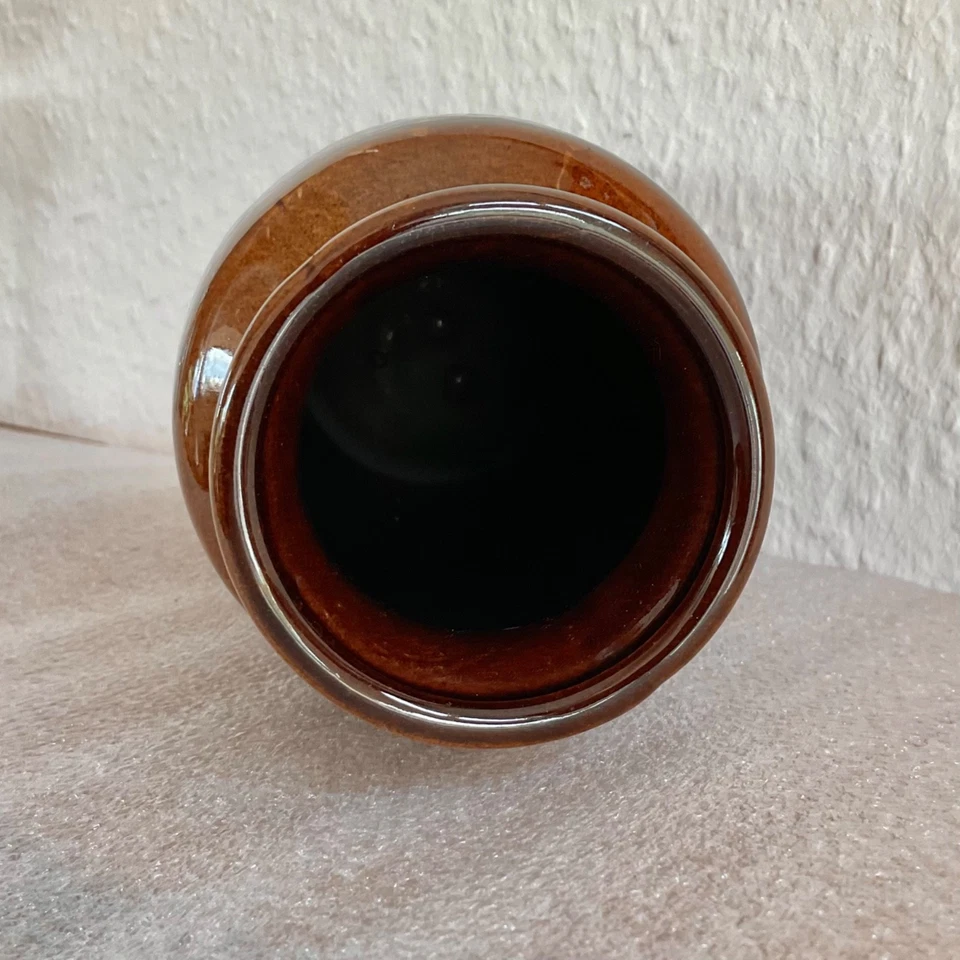 Scheurich Vase 213-20 - Keramik - Fat Lava - braun/creme - W. Germany - Bild 4 von 4