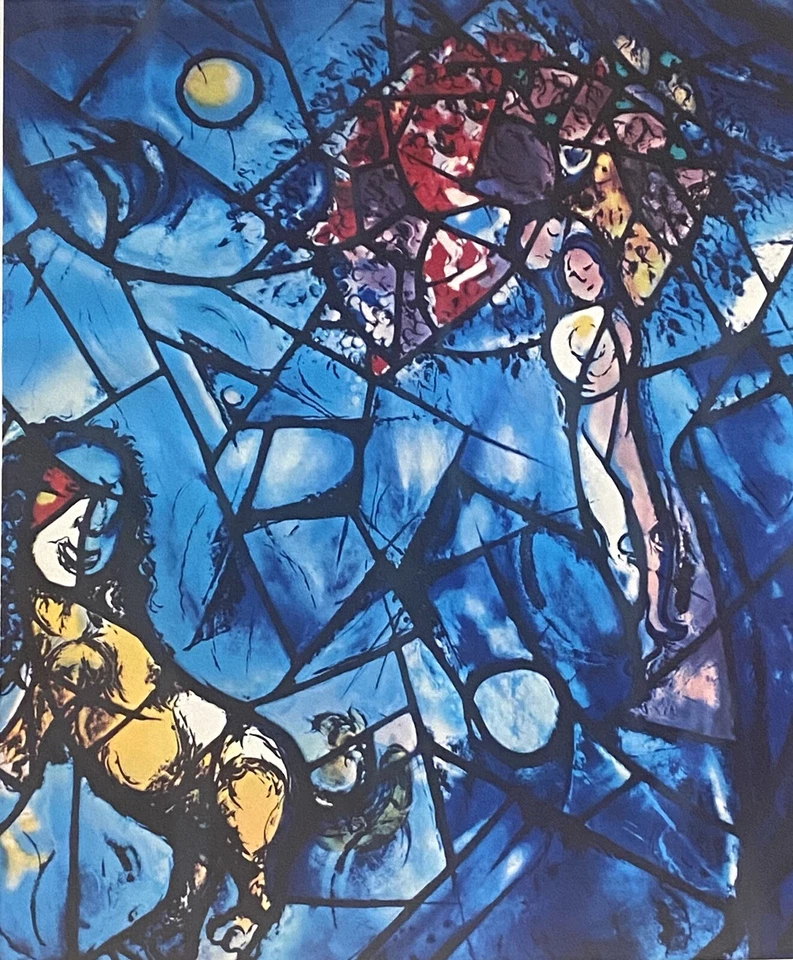 Póster Oficial Marc Chagall Ventana Paz Vintage 40 Aniversario UNICEF 1987 Foto 2 de 4