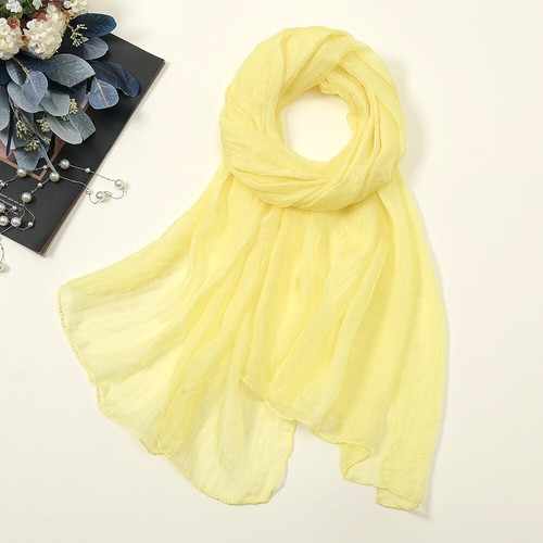 Women Long Soft Chiffon Scarf Plain Sheer Wrap Shawl Stole Neck Scarves Larg И - Picture 20 of 38