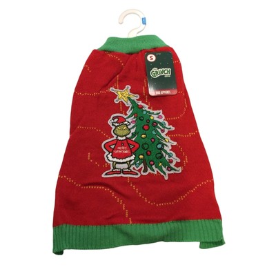 Dr Seuss How the Grinch Stole Christmas Ugly Dog Sweater Size Small
