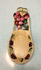 Cast Iron Painted Spoon Rest 8.5” 2007