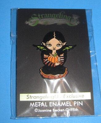 Jasmine Becket Griffith Strangeling UK Enamel Pin Pumpkin Pixie