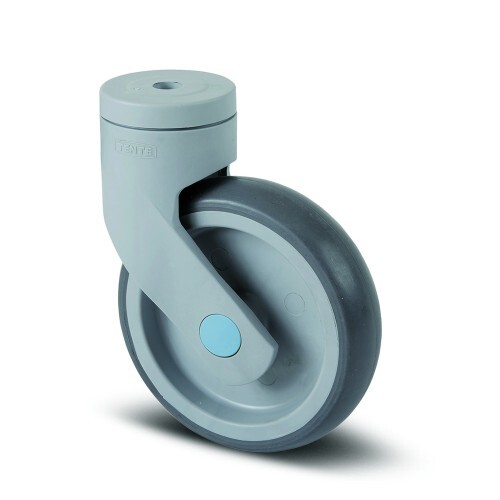 Roulette pivotante design Levina TE ø 125 mm au style épuré pour meubles de cuisine