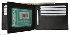 Men's Leather Wallet Multi Card High Capacity Compact Bifold New Marshal 