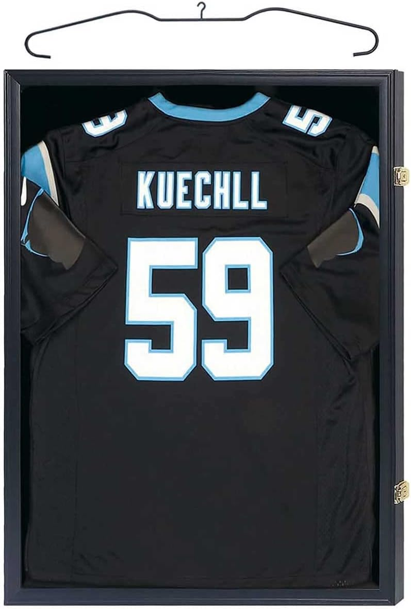 Jersey Frame Display Case,Jersey Shadow Box Lockable w/ 98% UV Protection Acryli-image