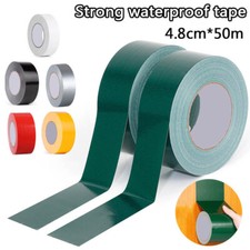 50M Gaffer Duct Duck Cloth Tape Adhesive Waterproof For Carpet Pack Sealing  