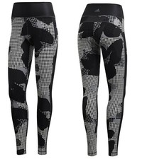 adidas Women Training BELIEVE THIS HIGH-RISE Black Print Tights Bottoms