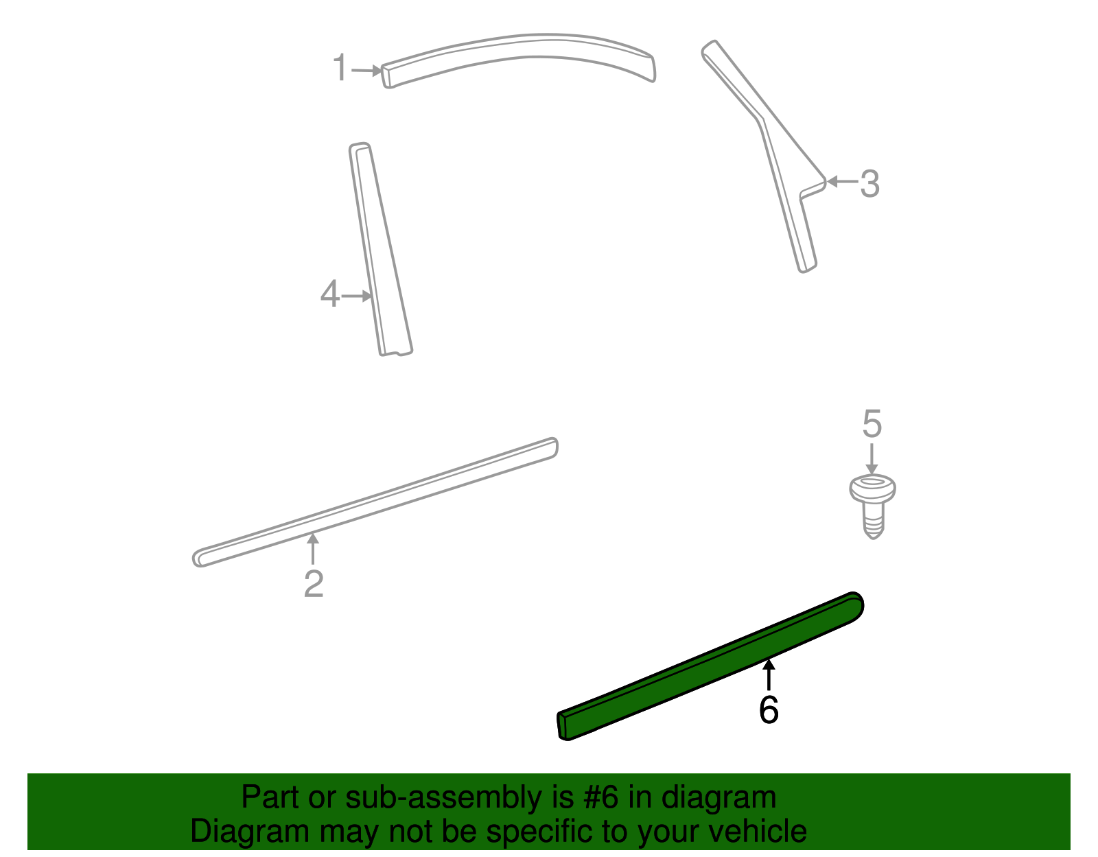 Genuine GM Body Side Molding 88980352 eBay