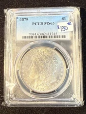 1879 MORGAN DOLLAR PCGS MS63
