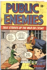 PUBLIC ENEMIES #3-1948-EARLY PRE-CODE CRIME-VIOLENCE-TATTOO-MURDER-MYSTERY