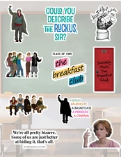 The Breakfast Club Sticker Pack - 80's Movies