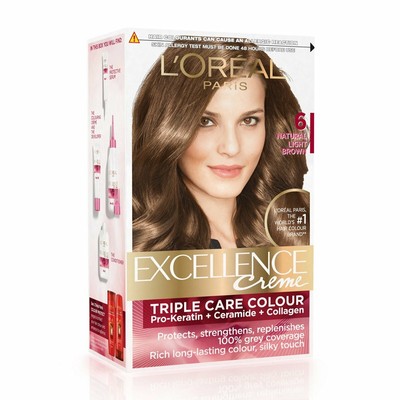 L Oreal Paris Excellence Creme Hair Color 6 Natural Light Brown