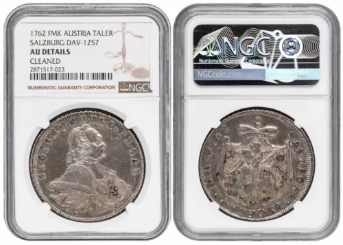 i-650164 Austria Salzburg 1 Thaler 1762 FMK. NGC AU Details