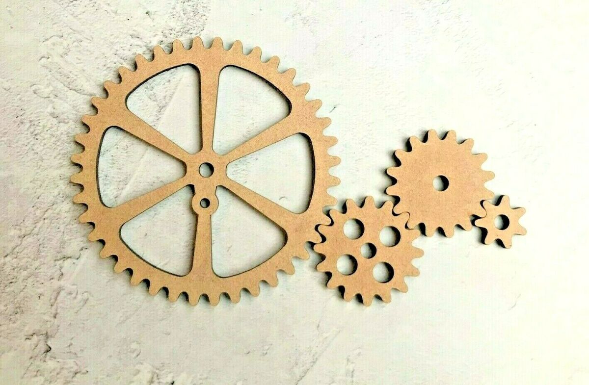  12pc. Set of Wooden Gears - Cool Industrial