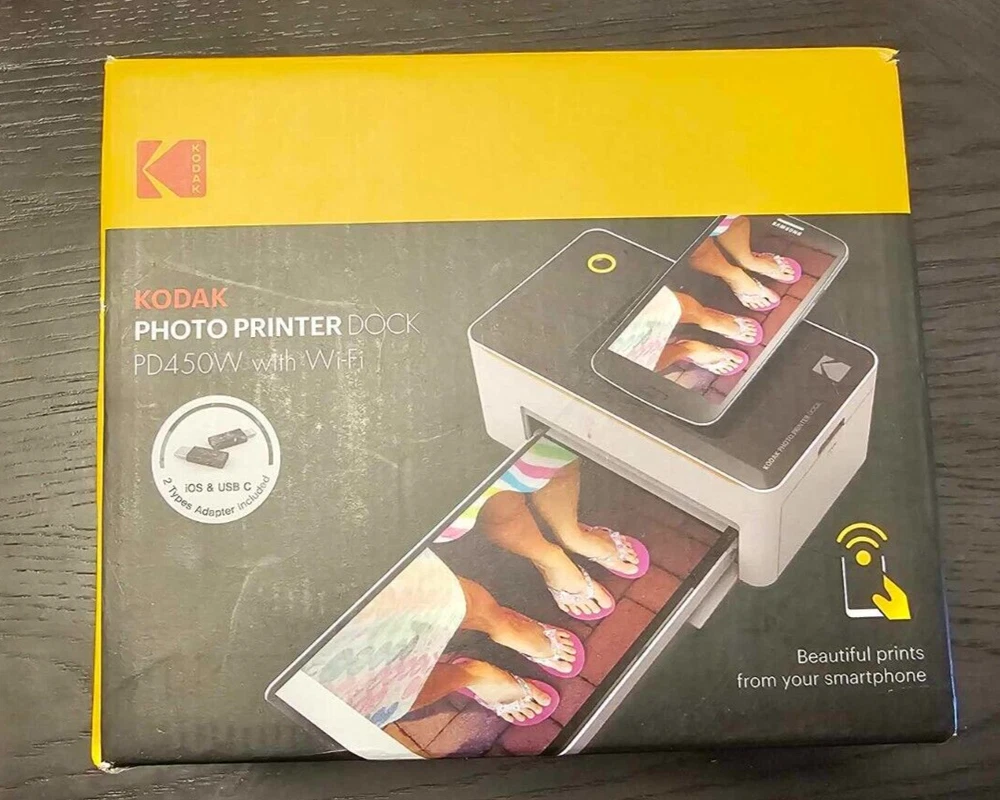 Kodak Photo Printer Dock PD450W WiFi Smartphone Photography Micro USB