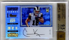 2017 Panini Contenders Championship Ticket Cooper Kupp RC Auto BGS 9.5/10 #20/25